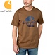 Carhartt C Graphic Oiled Walnut Heather T-Shirt Heren Carhartt C Graphic Oiled Walnut Heather T-Shirt Heren