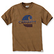 Carhartt C Graphic Oiled Walnut Heather T-Shirt Heren Carhartt C Graphic Oiled Walnut Heather T-Shirt Heren