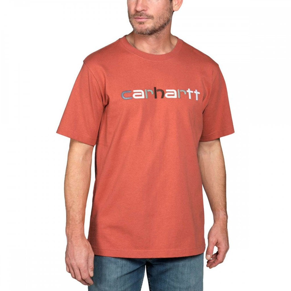 Heavyweight Graphic Terracotta T-Shirt Heren