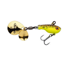 Berkley Pulse Spintail 9G Brown Chartreuse Kunstaas Berkley Pulse Spintail 9G Brown Chartreuse Kunstaas