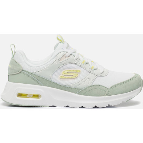 Skechers Skech Air Court Wit Groen  Wandelsneakers Dames