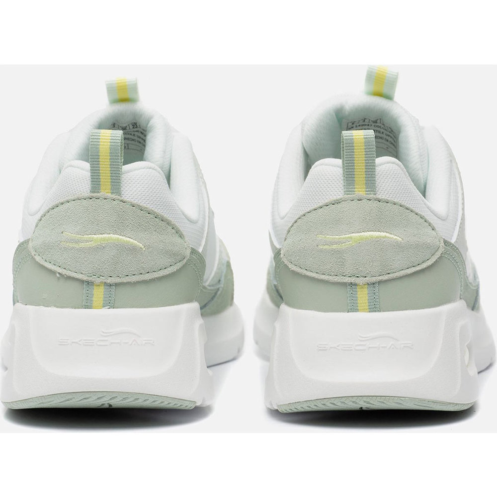 Skechers Skech Air Court Wit Groen  Wandelsneakers Dames