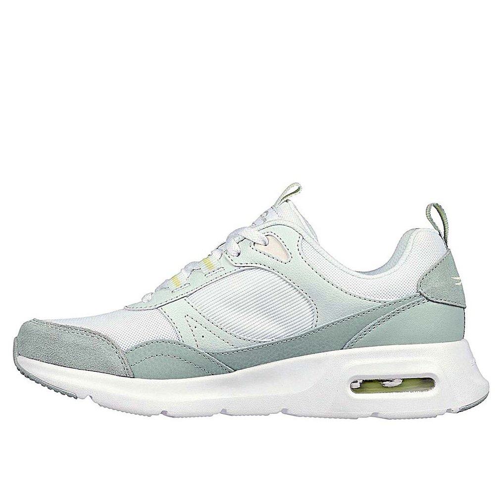 Skechers Skech Air Court Wit Groen  Wandelsneakers Dames
