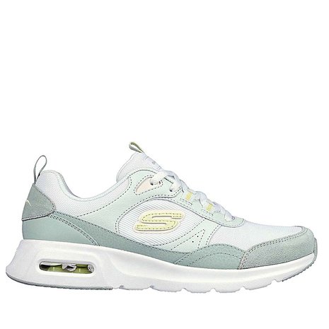 Skechers Skech Air Court Wit Groen  Wandelsneakers Dames