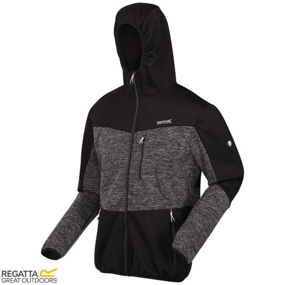 Regatta Cadford V Seal Grey - Black Fleece Jas Heren