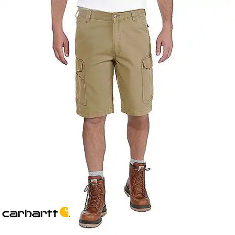 Carhartt Rugged Flex Canvas Cargo Dark Khaki Work Shorts Heren Carhartt Rugged Flex Canvas Cargo Dark Khaki Work Shorts Heren