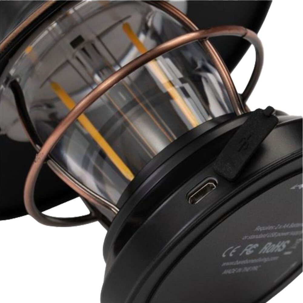 Barebones Edison Mini Lantern Antique Bronze Kampeerlamp Barebones Edison Mini Lantern Antique Bronze Kampeerlamp