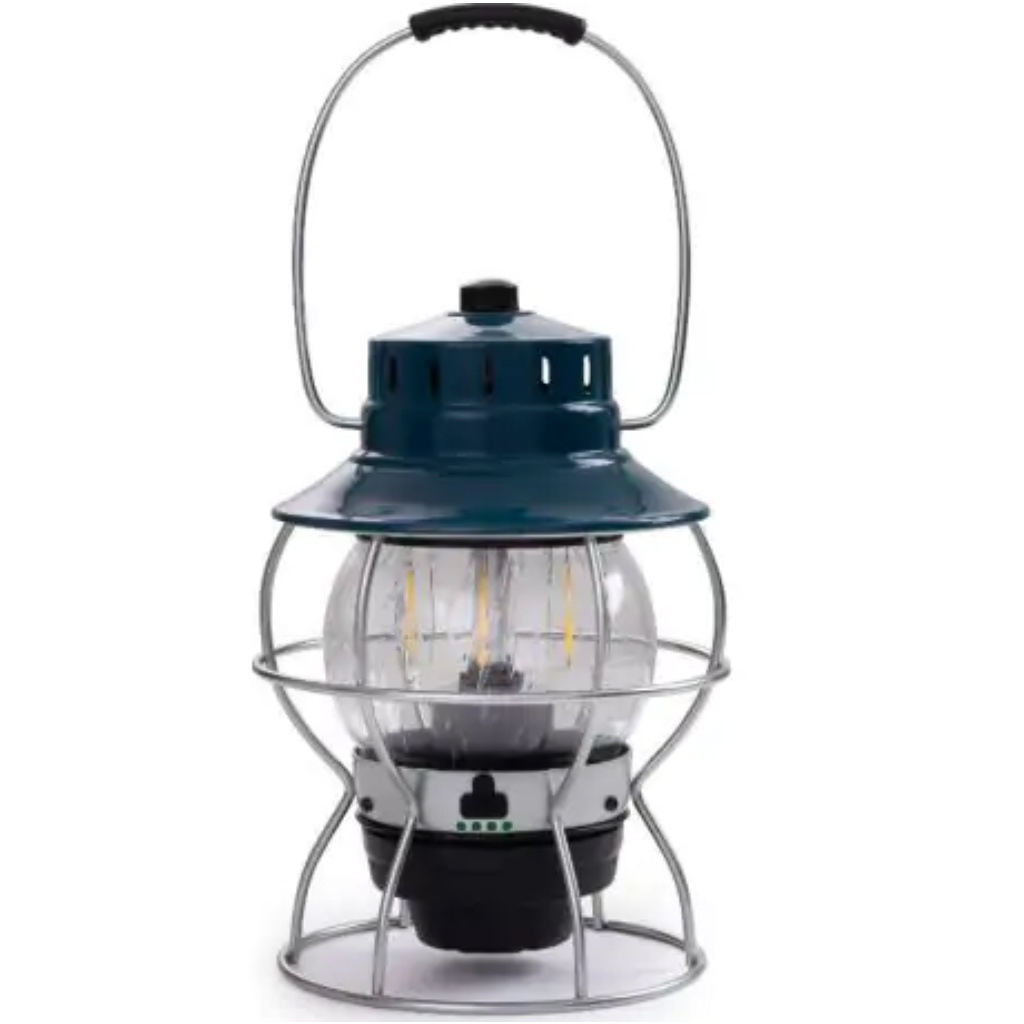 Railroad Lantern Ocean Blue USB Kampeerlamp Railroad Lantern Ocean Blue USB Kampeerlamp