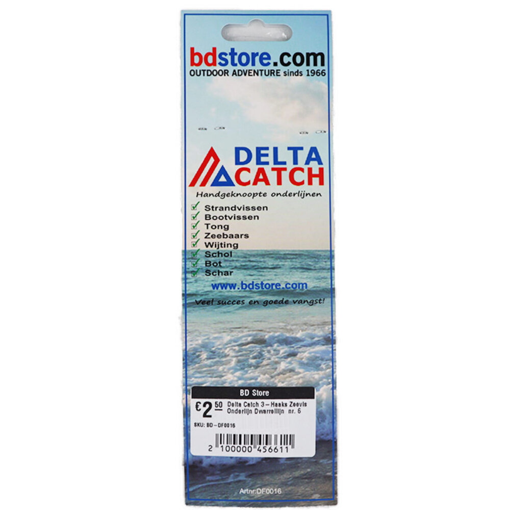 Delta Catch BUNDEL 10x Delta Catch 3-Haaks Zeevis Onderlijn Dwarrellijn nr. 6