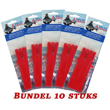 Delta Catch BUNDEL 10x Delta Catch 3-Haaks Zeevis Onderlijn Dwarrellijn nr. 6