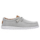 Hey Dude Wally Washed Canvas Light Grey Instappers Heren Hey Dude Wally Washed Canvas Light Grey Instappers Heren