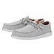 Hey Dude Wally Washed Canvas Light Grey Instappers Heren Hey Dude Wally Washed Canvas Light Grey Instappers Heren