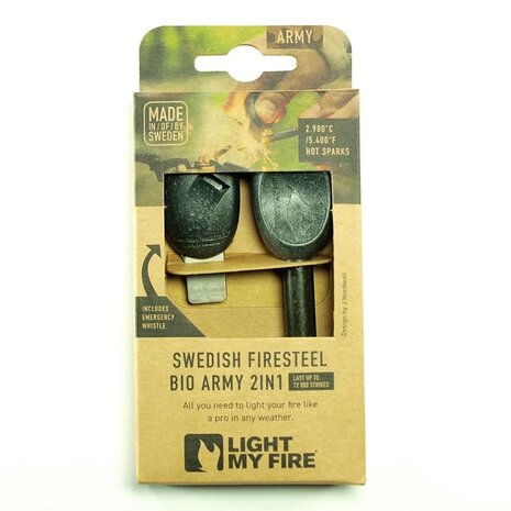 LMF Firesteel Bio Army Slaty Black Vuurstarter