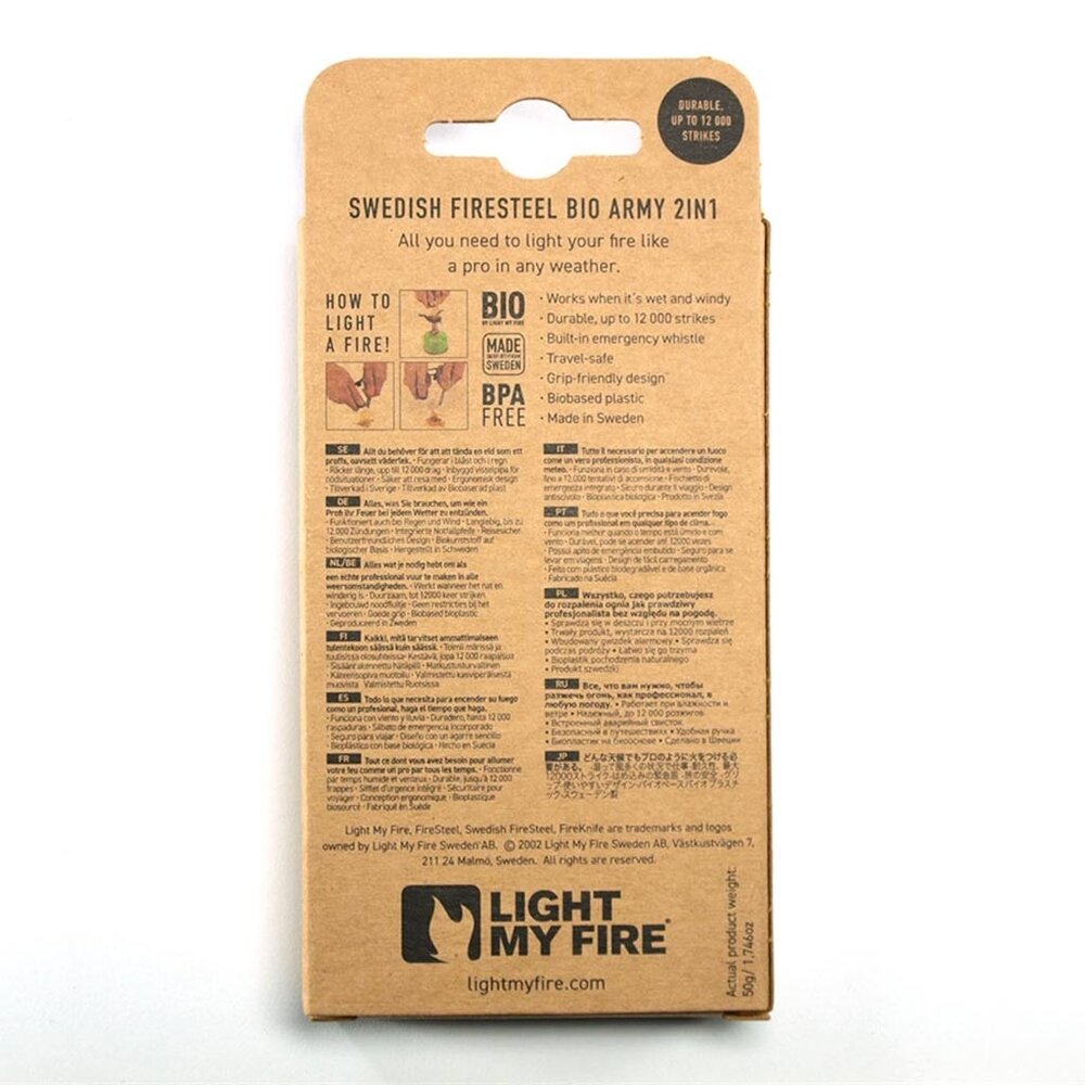 LMF Firesteel Bio Army Slaty Black Vuurstarter