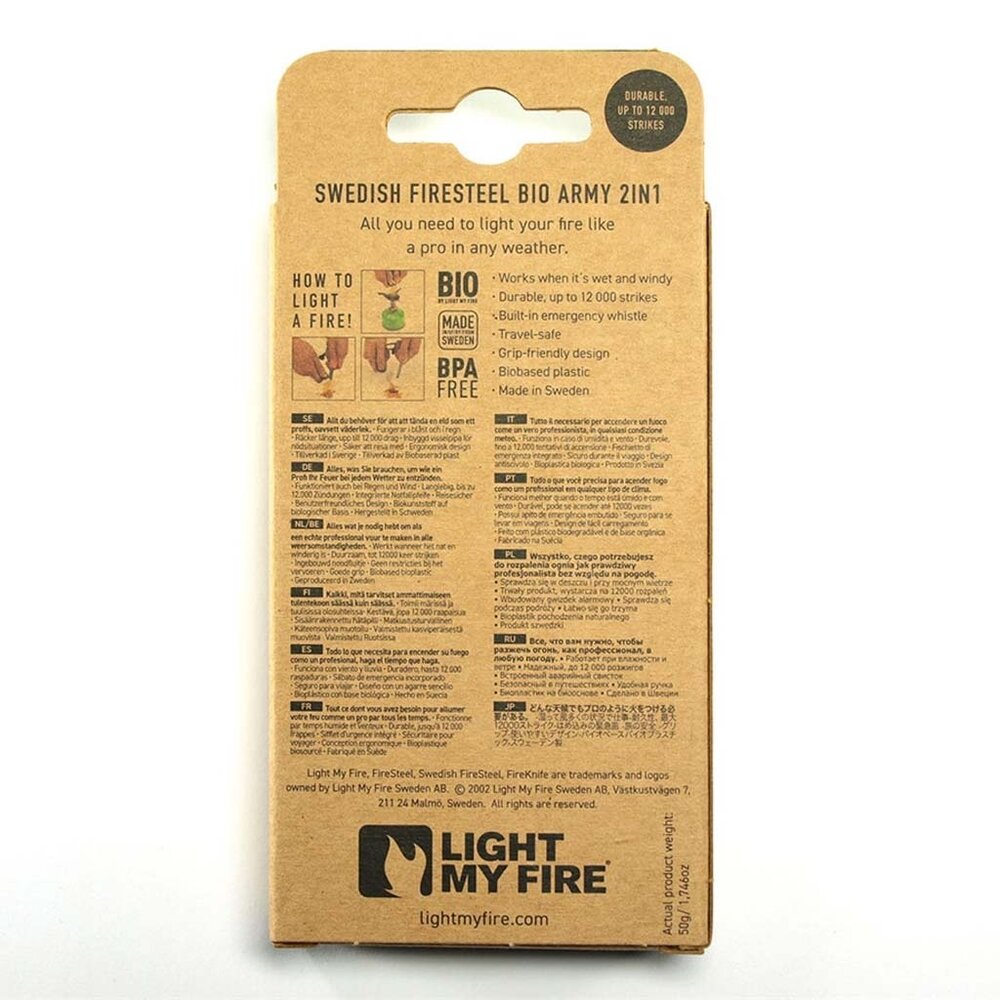 Firesteel Bio Army Rusty Orange Vuurstarter Firesteel Bio Army Rusty Orange Vuurstarter