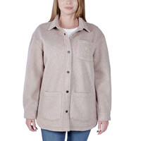 Carhartt Loose Fit Fleece Overshirt Mink Overhemd Dames