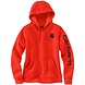 Carhartt Midweight Logo Sleeve Graphic Currant Heather Sweatshirt Dames Carhartt Midweight Logo Sleeve Graphic Currant Heather Sweatshirt Dames