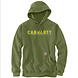Carhartt Rain Defender Midweight Logo Graphic Chive Heather Sweatshirt Heren Carhartt Rain Defender Midweight Logo Graphic Chive Heather Sweatshirt Heren