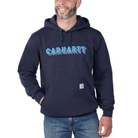 Carhartt Rain Defender Midweight Logo Graphic New Navy Sweatshirt Heren