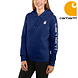 Carhartt Midweight Logo Sleeve Graphic Scout Blue Sweatshirt Dames Carhartt Midweight Logo Sleeve Graphic Scout Blue Sweatshirt Dames