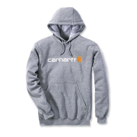 Carhartt Marquette Logo Heather Grey Sweatshirt Heren Carhartt Marquette Logo Heather Grey Sweatshirt Heren