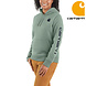 Carhartt Midweight Logo Sleeve Graphic Jade Heather Sweatshirt Dames Carhartt Midweight Logo Sleeve Graphic Jade Heather Sweatshirt Dames