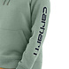 Carhartt Midweight Logo Sleeve Graphic Jade Heather Sweatshirt Dames Carhartt Midweight Logo Sleeve Graphic Jade Heather Sweatshirt Dames