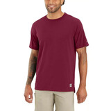 Carhartt LWD Relaxed Fit Lightweight Bordeaux T-Shirt Heren Carhartt LWD Relaxed Fit Lightweight Bordeaux T-Shirt Heren