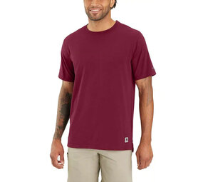 Carhartt LWD Relaxed Fit Lightweight Bordeaux T-Shirt Heren Carhartt LWD Relaxed Fit Lightweight Bordeaux T-Shirt Heren