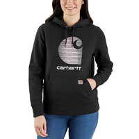 Carhartt Rain Defender C Logo Zwart Hoodie Dames