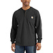 Carhartt Henley Heavyweight LS Pocket Zwart Shirt Heren Carhartt Henley Heavyweight LS Pocket Zwart Shirt Heren