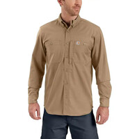 Carhartt Rugged Professional Long Sleeve Work Shirt Dark Khaki Heren