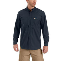 Carhartt Rugged Professional Long Sleeve Work Shirt Navy Heren