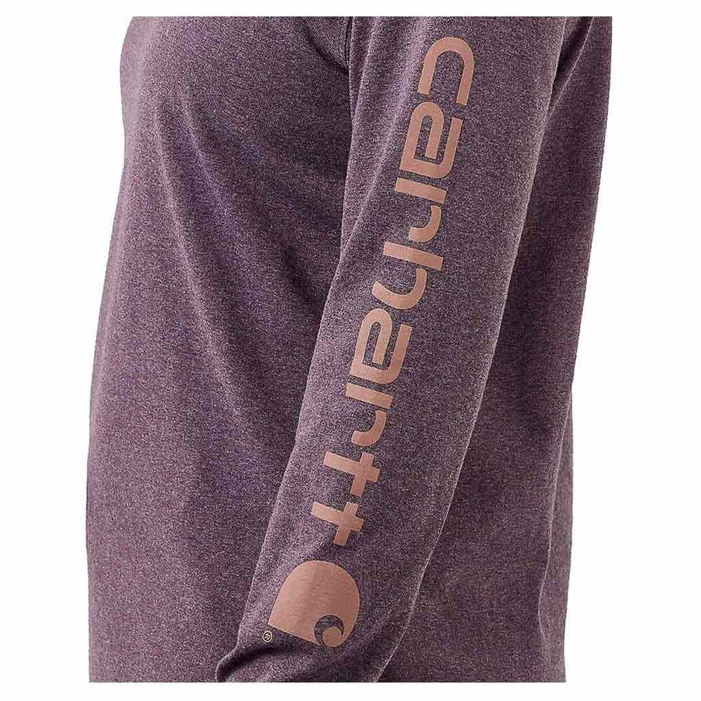 Carhartt Workwear Sleeve Logo Blackberry Heather Long Sleeve Shirt Dames Carhartt Workwear Sleeve Logo Blackberry Heather Long Sleeve Shirt Dames