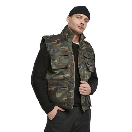 Brandit Ranger Vest Woodland Bodywarmer Heren Brandit Ranger Vest Woodland Bodywarmer Heren