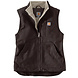 Carhartt Washed Duck Sherpa Lined Mock Neck Dark Brown Bodywarmer Dames Carhartt Washed Duck Sherpa Lined Mock Neck Dark Brown Bodywarmer Dames