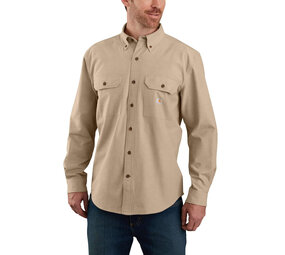 Carhartt Midweight Chambray LS Shirt Dark Tan Chambray Overhemd Heren Carhartt Midweight Chambray LS Shirt Dark Tan Chambray Overhemd Heren