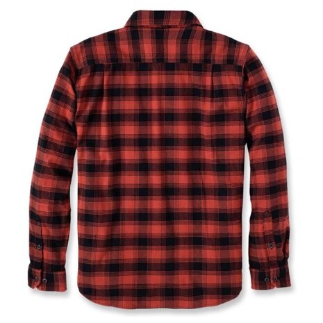 Carhartt Rugged Flex Midweight Flannel Plaid Red Ochre Gevoerd Overhemd Heren Carhartt Rugged Flex Midweight Flannel Plaid Red Ochre Gevoerd Overhemd Heren