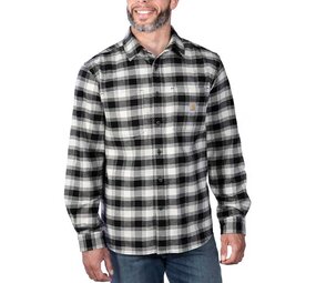 Carhartt Rugged Flex Midweight Flannel Plaid Malt Gevoerd Overhemd Heren