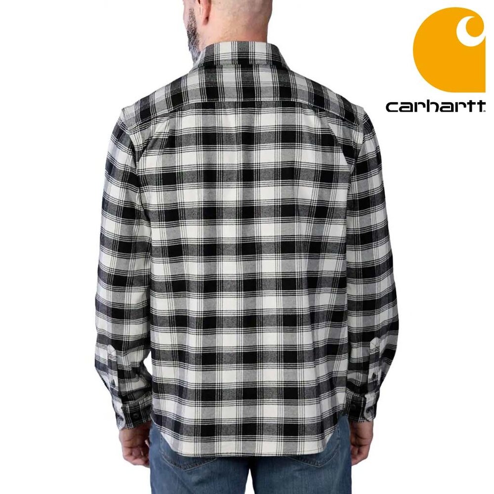 Carhartt Rugged Flex Midweight Flannel Plaid Malt Gevoerd Overhemd Heren
