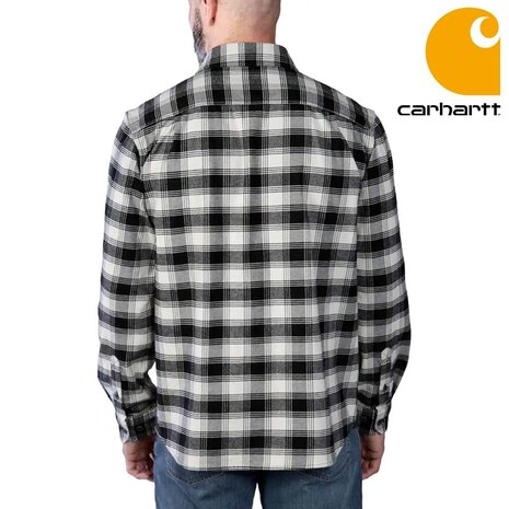 Carhartt Rugged Flex Midweight Flannel Plaid Malt Gevoerd Overhemd Heren
