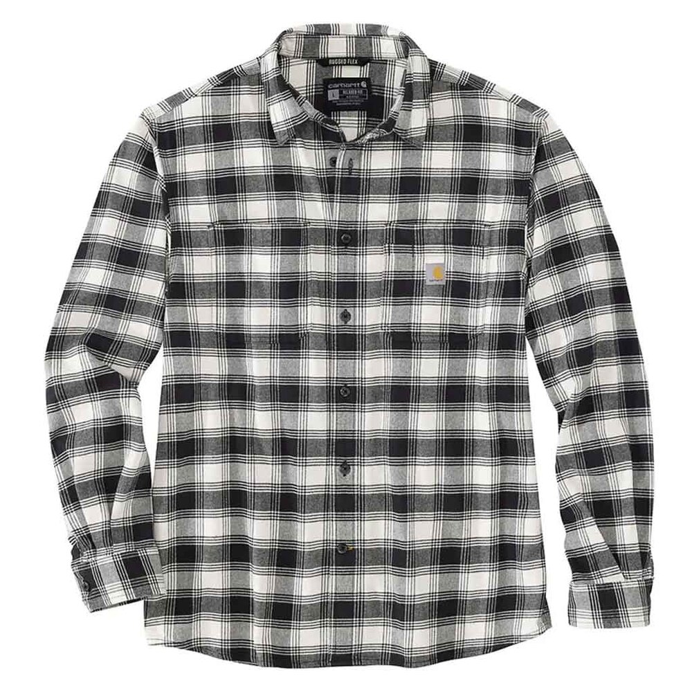 Carhartt Rugged Flex Midweight Flannel Plaid Malt Gevoerd Overhemd Heren