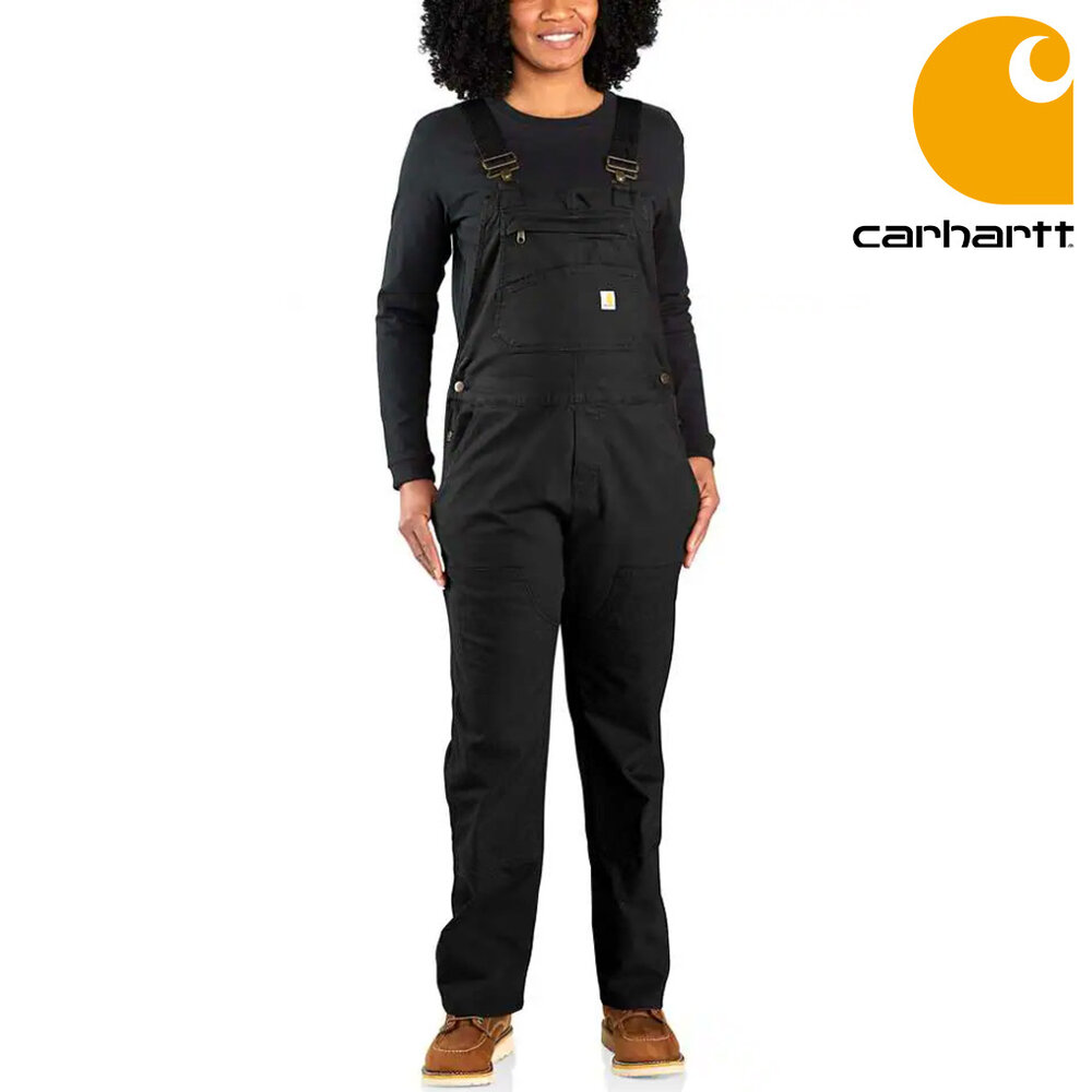 Carhartt Rugged Flex Relaxed Fit Canvas Bib Zwart Overall Dames Carhartt Rugged Flex Relaxed Fit Canvas Bib Zwart Overall Dames