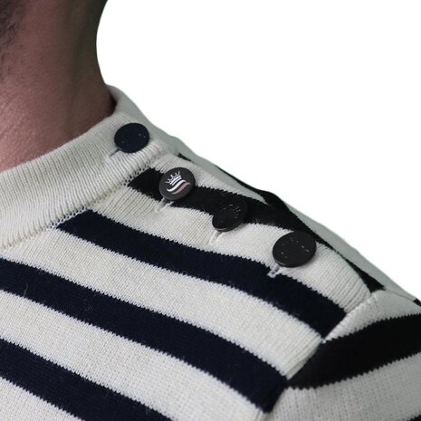 Royal Mer Azael Ecru Marine Gestreepte Matrozentrui Heren