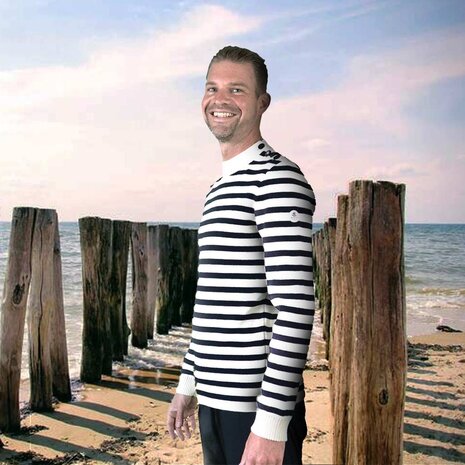 Royal Mer Azael Ecru Marine Gestreepte Matrozentrui Heren