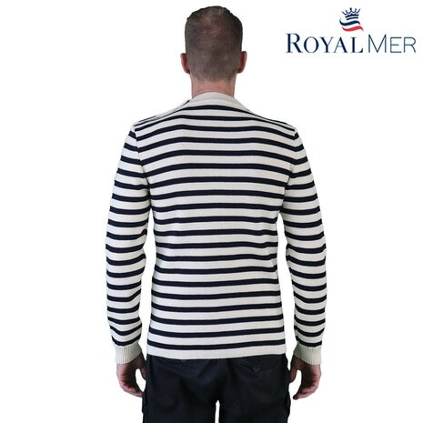 Royal Mer Azael Ecru Marine Gestreepte Matrozentrui Heren