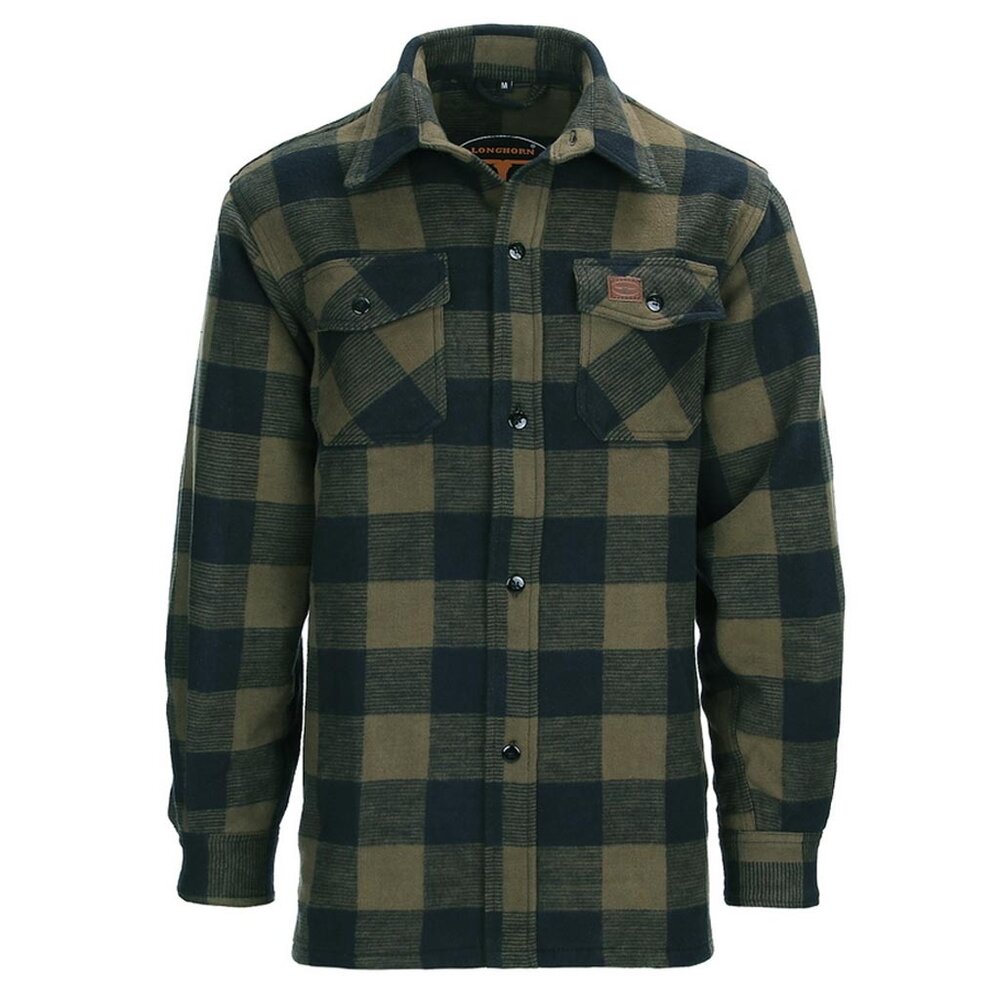 Longhorn Houthakkers Hemd Zwart Olive Lumberjack Heren Longhorn Houthakkers Hemd Zwart Olive Lumberjack Heren