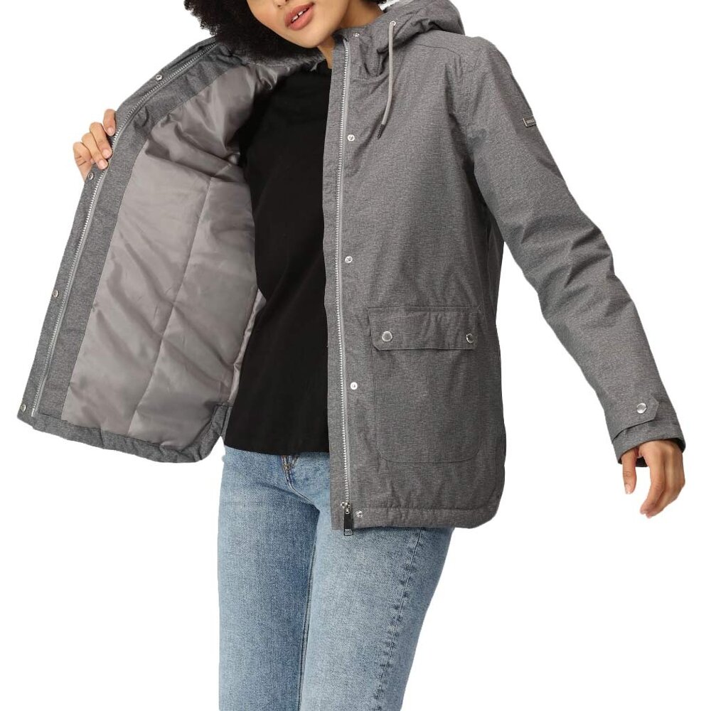 Regatta Broadia Storm Grey Marl Winterjas Dames Regatta Broadia Storm Grey Marl Winterjas Dames