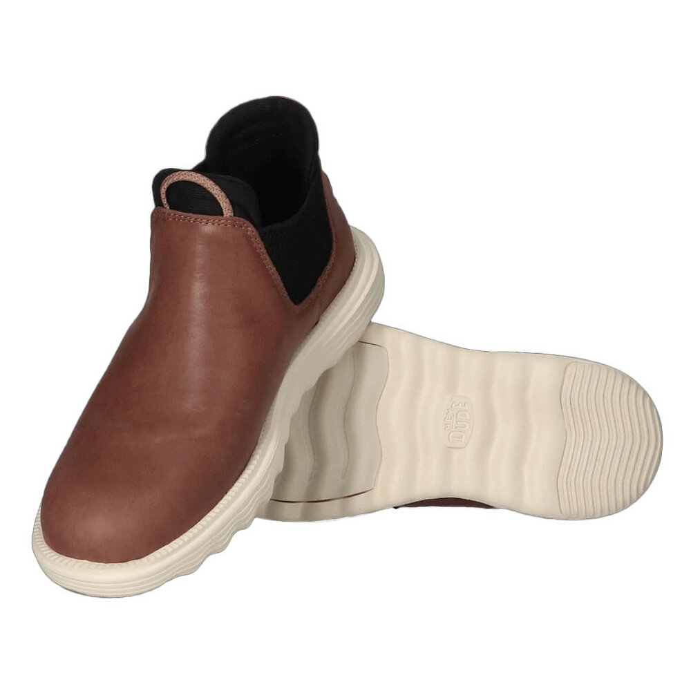 Hey Dude Branson Craft Leather Coffee Boots Dames Hey Dude Branson Craft Leather Coffee Boots Dames