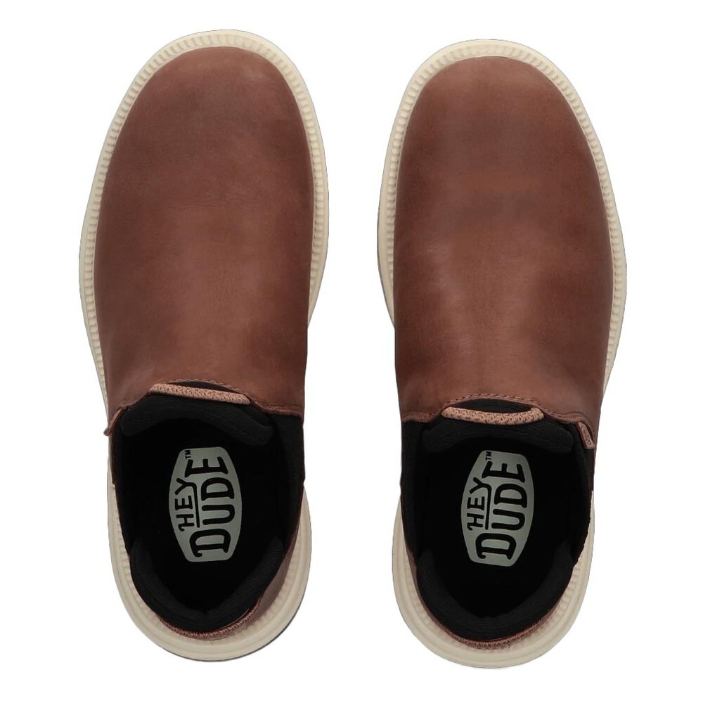 Hey Dude Branson Craft Leather Coffee Boots Dames Hey Dude Branson Craft Leather Coffee Boots Dames